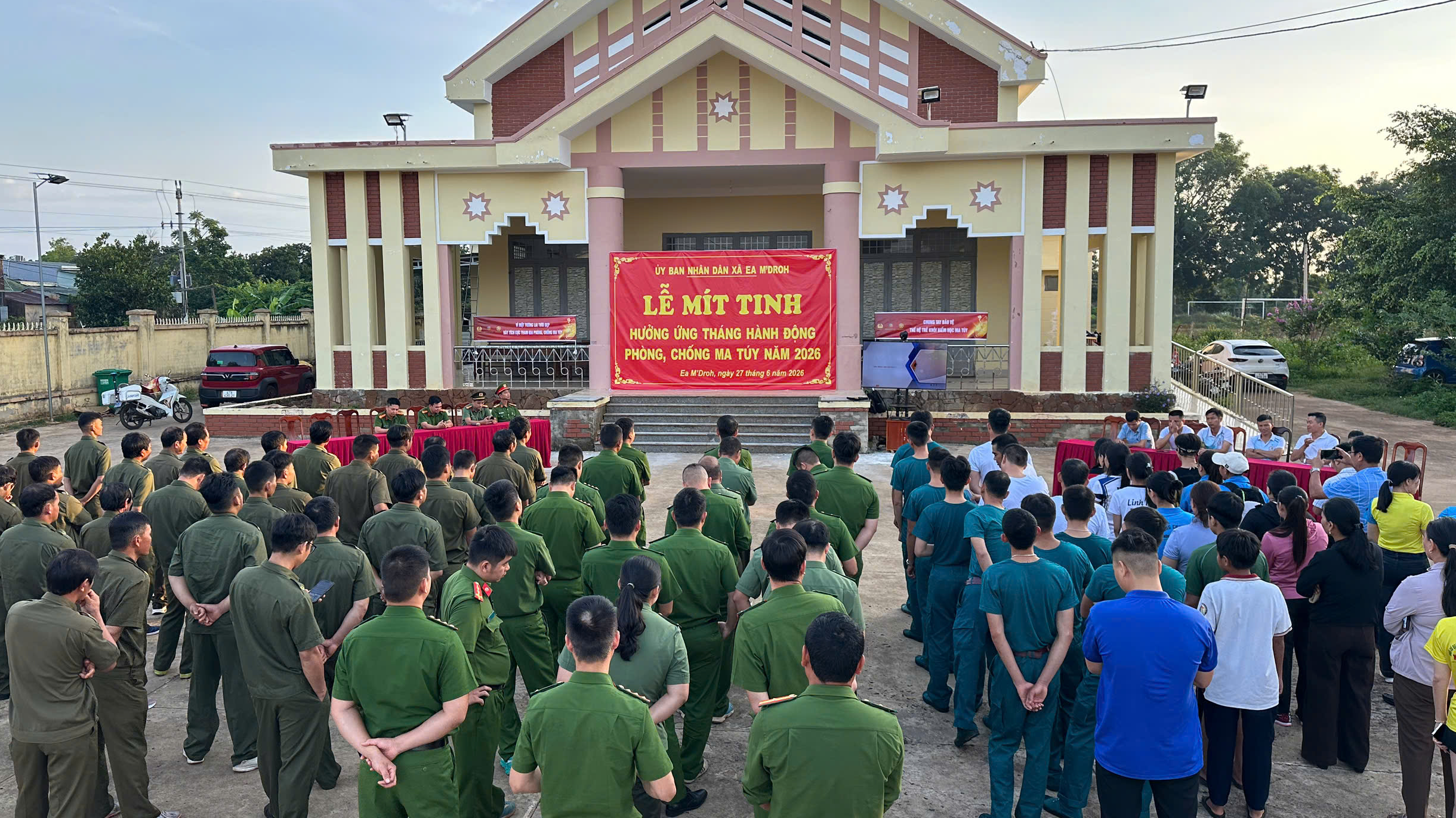 XÃ EA M’DROH TỔ CHỨC LỄ MÍT TINH VÀ CHẠY HƯỞNG ỨNG THÁNG HÀNH ĐỘNG PHÒNG, CHỐNG MA TÚY NĂM 2026