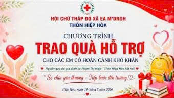 Lan tỏa yêu thương đến học sinh khó khăn